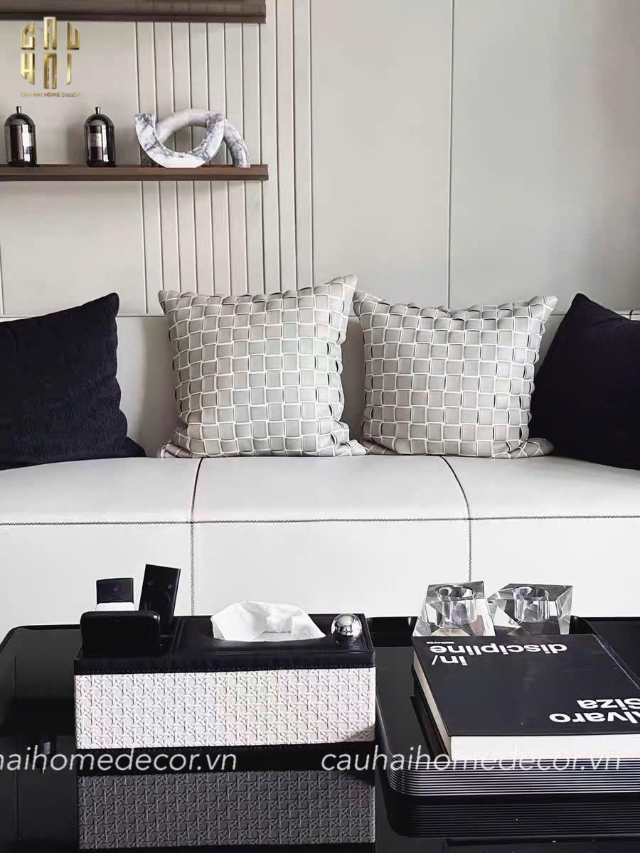 Hộp Khăn Giấy Da Black Mystic-CẬU HAI HOME DECOR