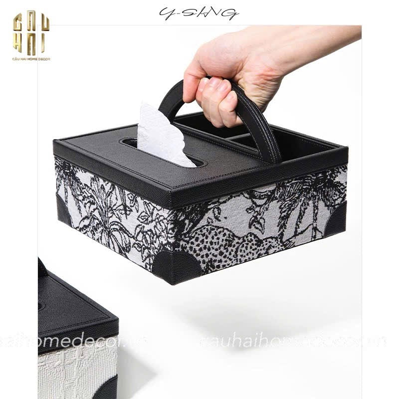 Hộp Khăn Giấy Da Handy Jungle Toile D.O - CẬU HAI HOME DECOR