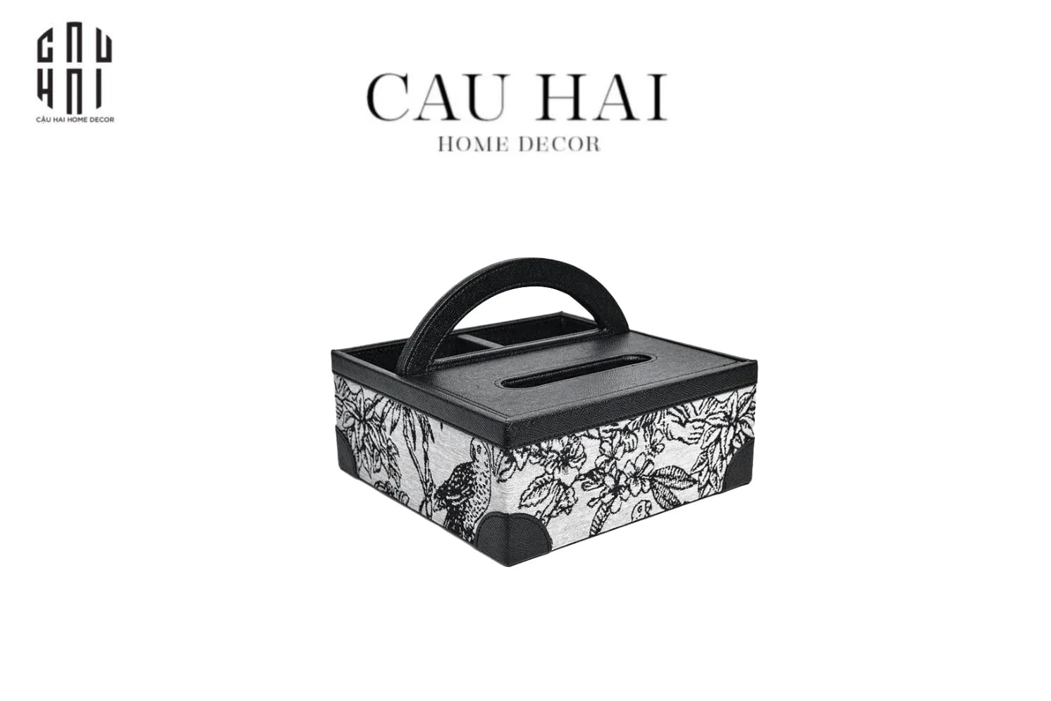 HỘP KHĂN GIẤY DA HANDY JUNGLE TOILE D.O-CẬU HAI HOME DECOR