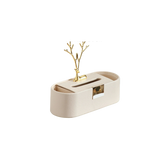 Hộp Khăn Giấy Da L'Atelier Elite Pearl Celine Alley Antler Tissue Holders-HỘP KHĂN GIẤY-Đối tác tại Trung Quốc theo từng đơn đặt hàng-CẬU HAI HOME DECOR