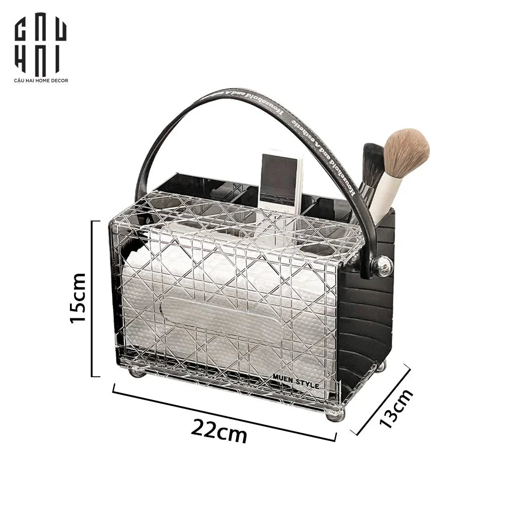 Hộp Khăn Giấy Đa Năng Acrylic - Miley-CẬU HAI HOME DECOR