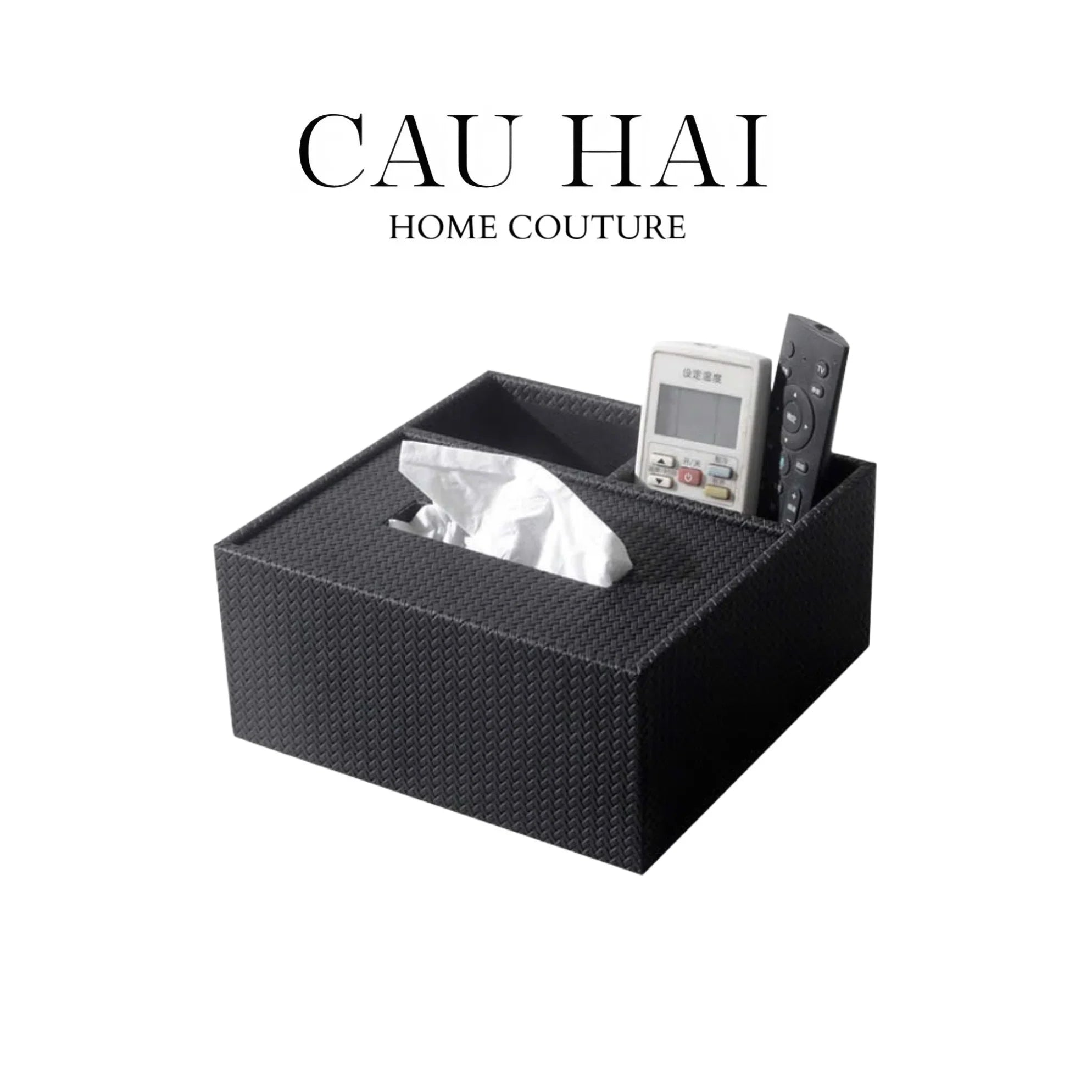 HỘP KHĂN GIẤY ĐA NĂNG RAVEN BLACK-CẬU HAI HOME DECOR