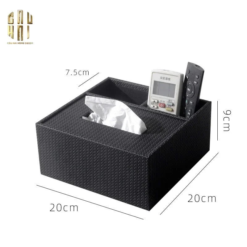 HỘP KHĂN GIẤY ĐA NĂNG RAVEN BLACK-CẬU HAI HOME DECOR