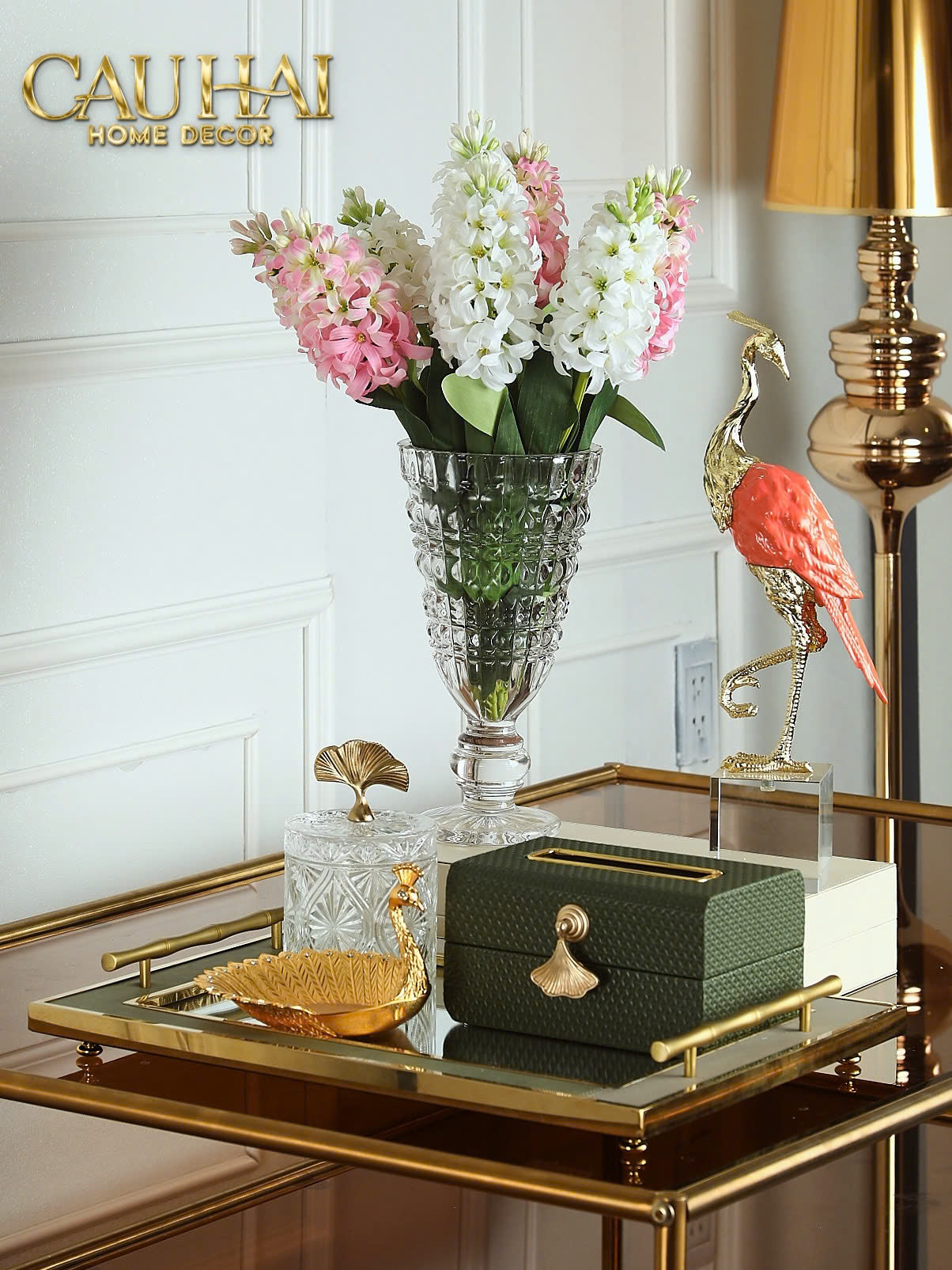 Hộp Khăn Giấy Da Ralph Lusso - Olive Vert Ginkgo - CẬU HAI HOME DECOR