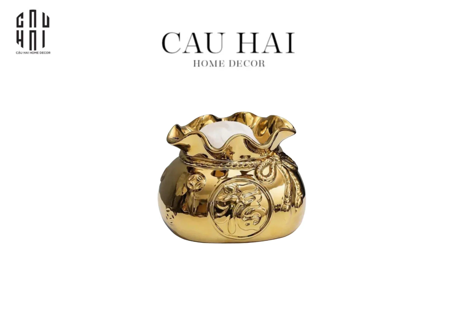 HỘP KHĂN GIẤY GOLDEN FUKU-CẬU HAI HOME DECOR