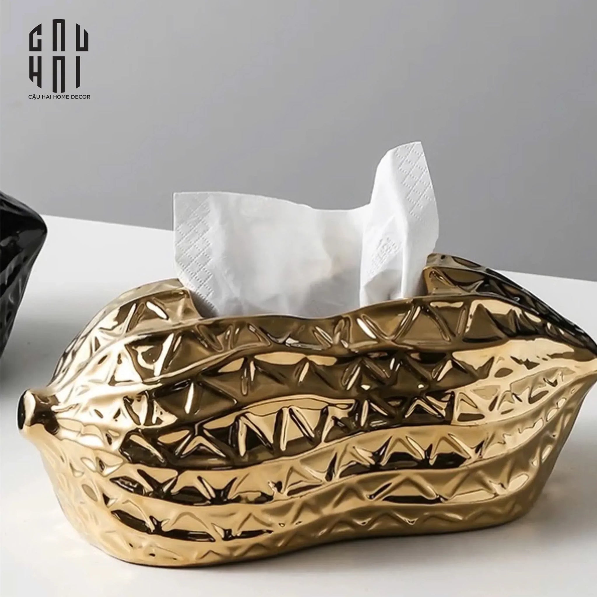 Hộp Khăn Giấy Golden Peanut-CẬU HAI HOME DECOR