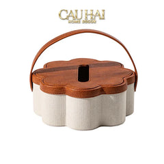 Hộp Khăn Giấy Handy Lux Leather Hazel Bloom-CẬU HAI HOME DECOR