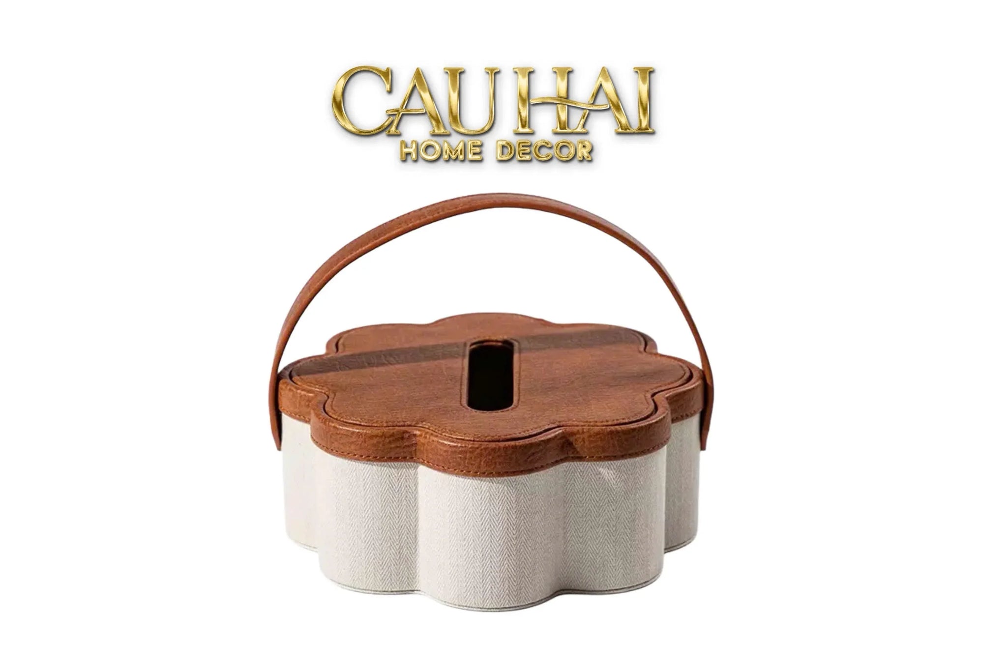 Hộp Khăn Giấy Handy Lux Leather Hazel Bloom-CẬU HAI HOME DECOR