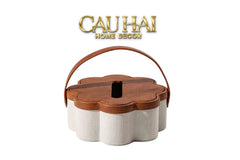 Hộp Khăn Giấy Handy Lux Leather Hazel Bloom-CẬU HAI HOME DECOR