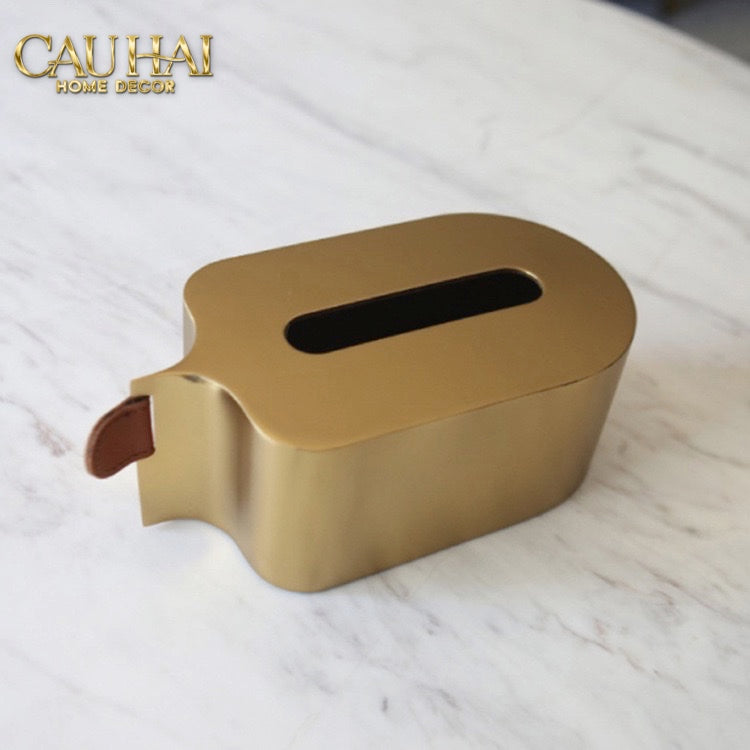 Hộp Khăn Giấy Metalic Veil D’Or Tissue Holder - CẬU HAI HOME DECOR