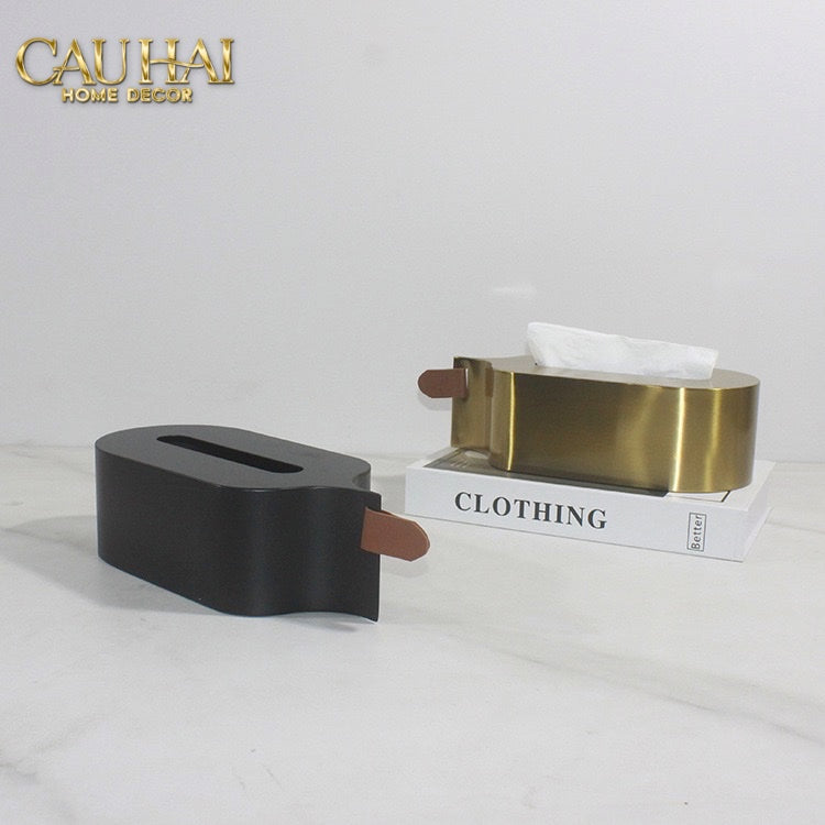 Hộp Khăn Giấy Metalic Veil D’Or Tissue Holder - CẬU HAI HOME DECOR