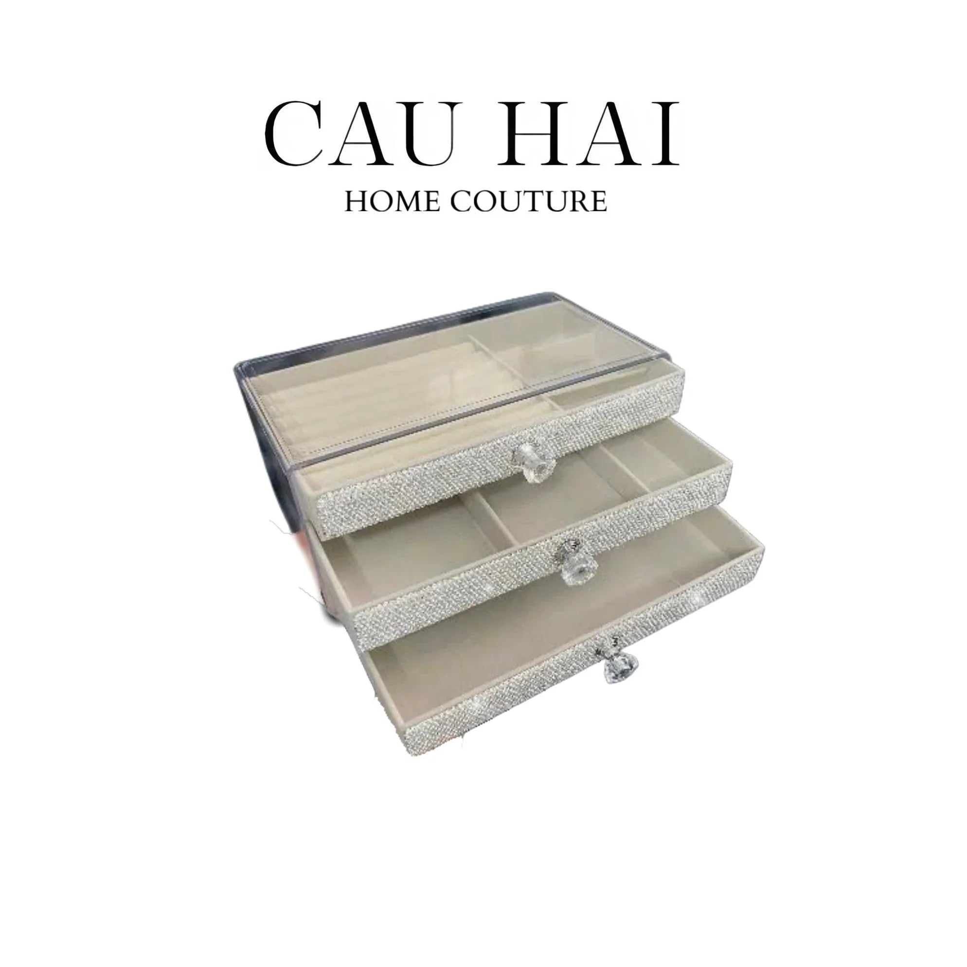 HỘP TRANG SỨC 3-IN-1 DIAMOND BLING BLING-CẬU HAI HOME DECOR