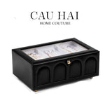 HỘP TRANG SỨC DA ELEGANCE FAUBOURG FW25-CẬU HAI HOME DECOR