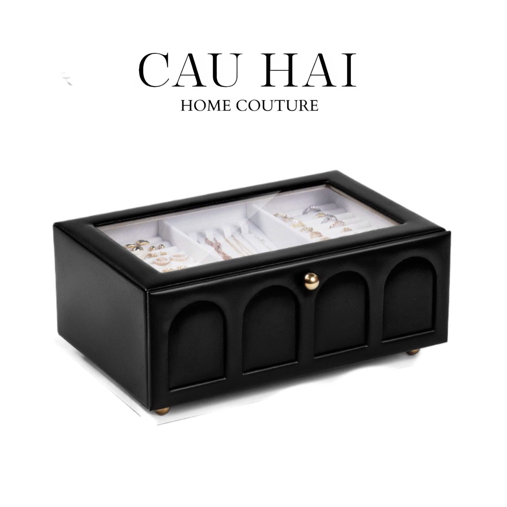 HỘP TRANG SỨC DA ELEGANCE FAUBOURG FW25-CẬU HAI HOME DECOR