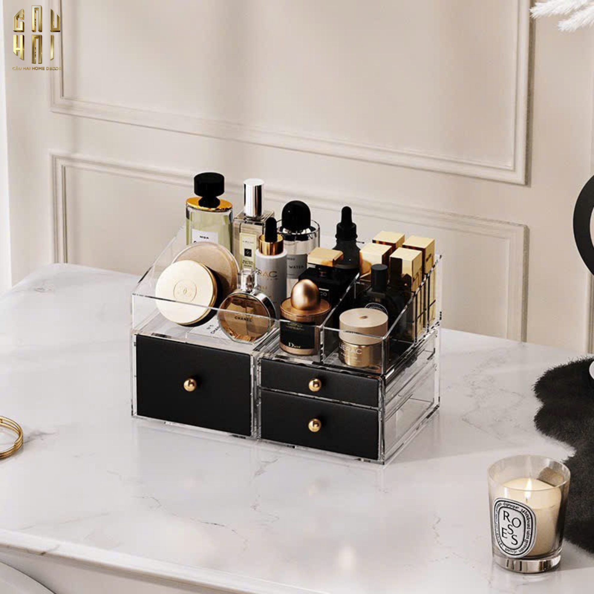 HỘP TRANG SỨC DA ELEGANCE FAUBOURG FW25-CẬU HAI HOME DECOR