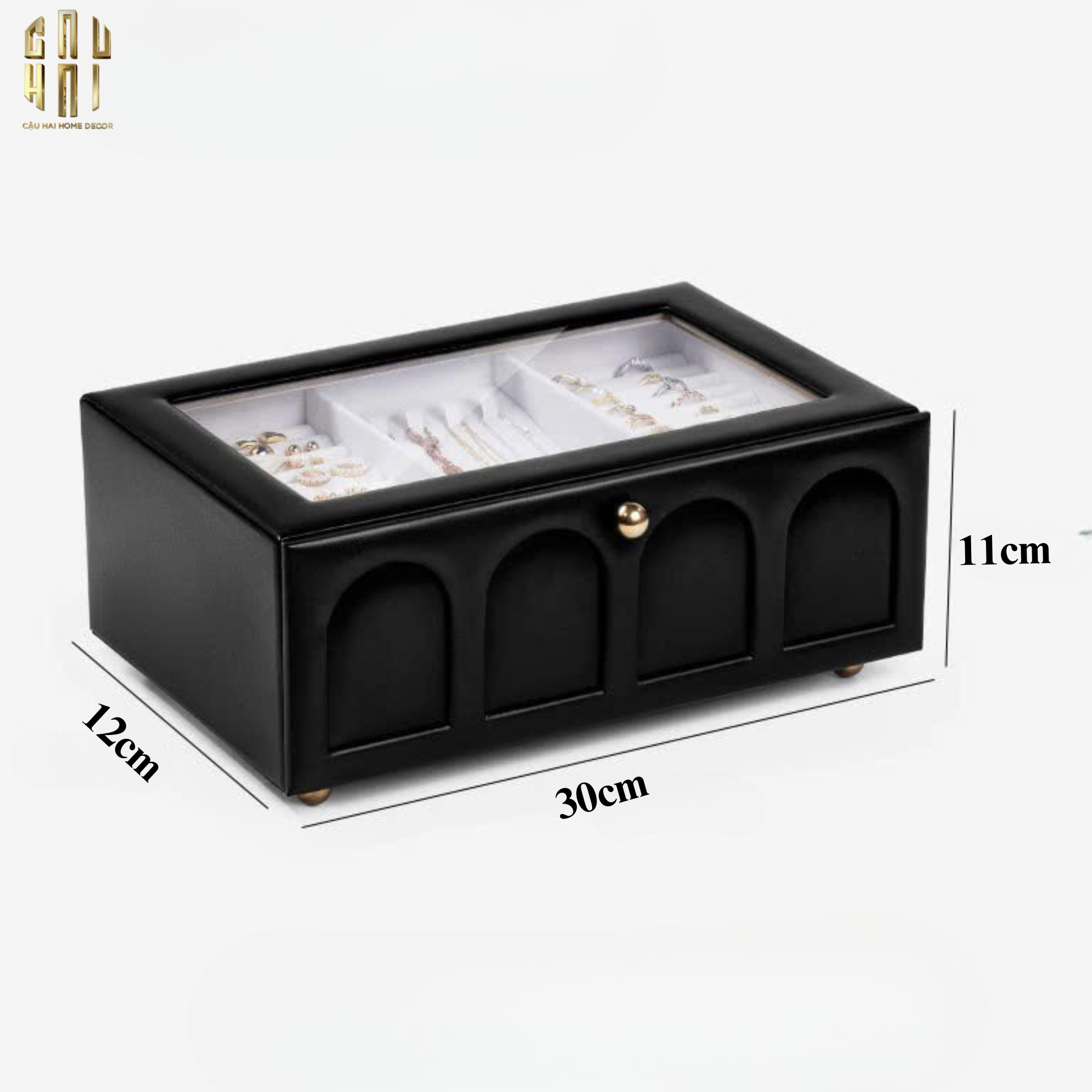 HỘP TRANG SỨC DA ELEGANCE FAUBOURG FW25-CẬU HAI HOME DECOR