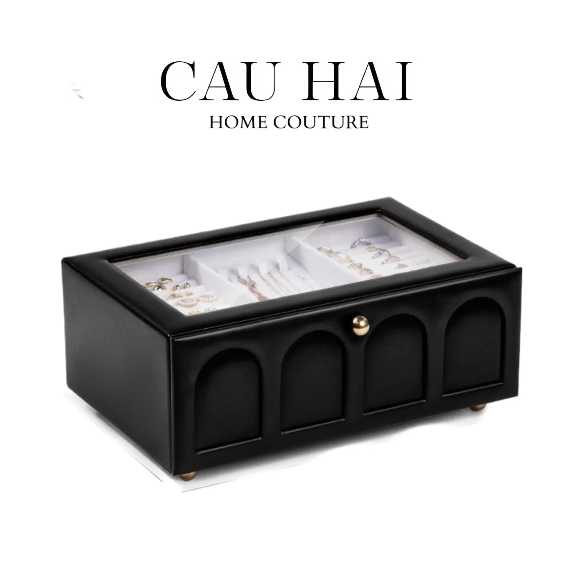 Hộp Trang Sức Da Elegance Faubourg Fw25-CẬU HAI HOME DECOR