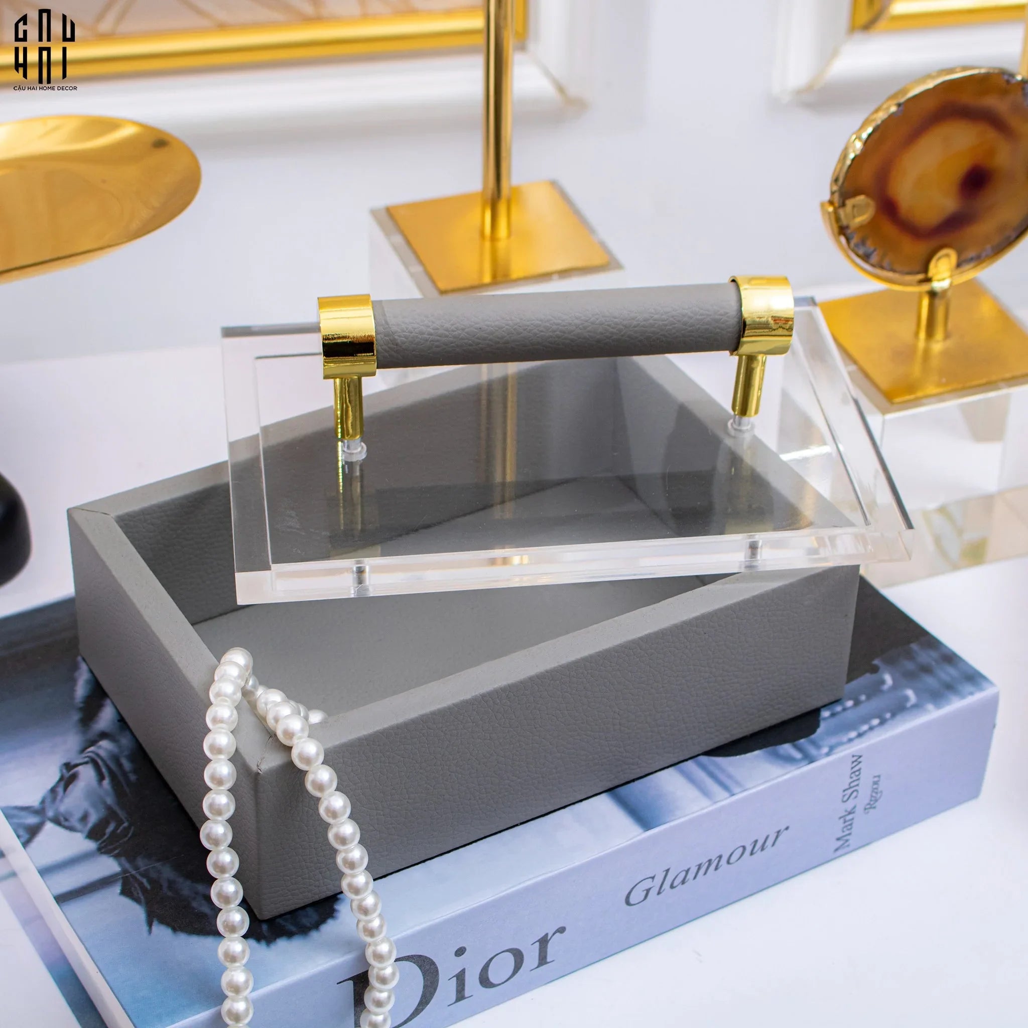 HỘP TRANG SỨC GRAY GLAMOUR-CẬU HAI HOME DECOR