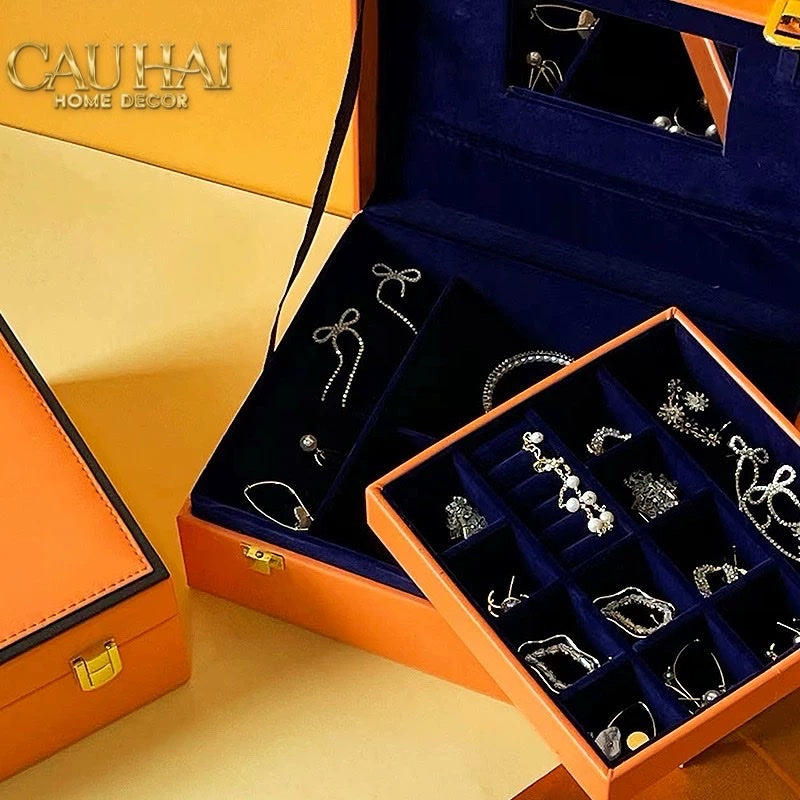 Hộp Trang Sức Lux Leather H-Signature - CẬU HAI HOME DECOR