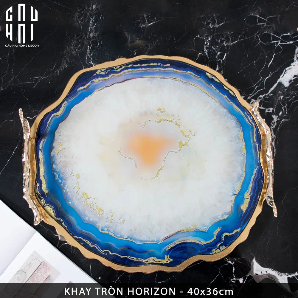 HORIZON ROUND TRAY SS25-CẬU HAI HOME DECOR