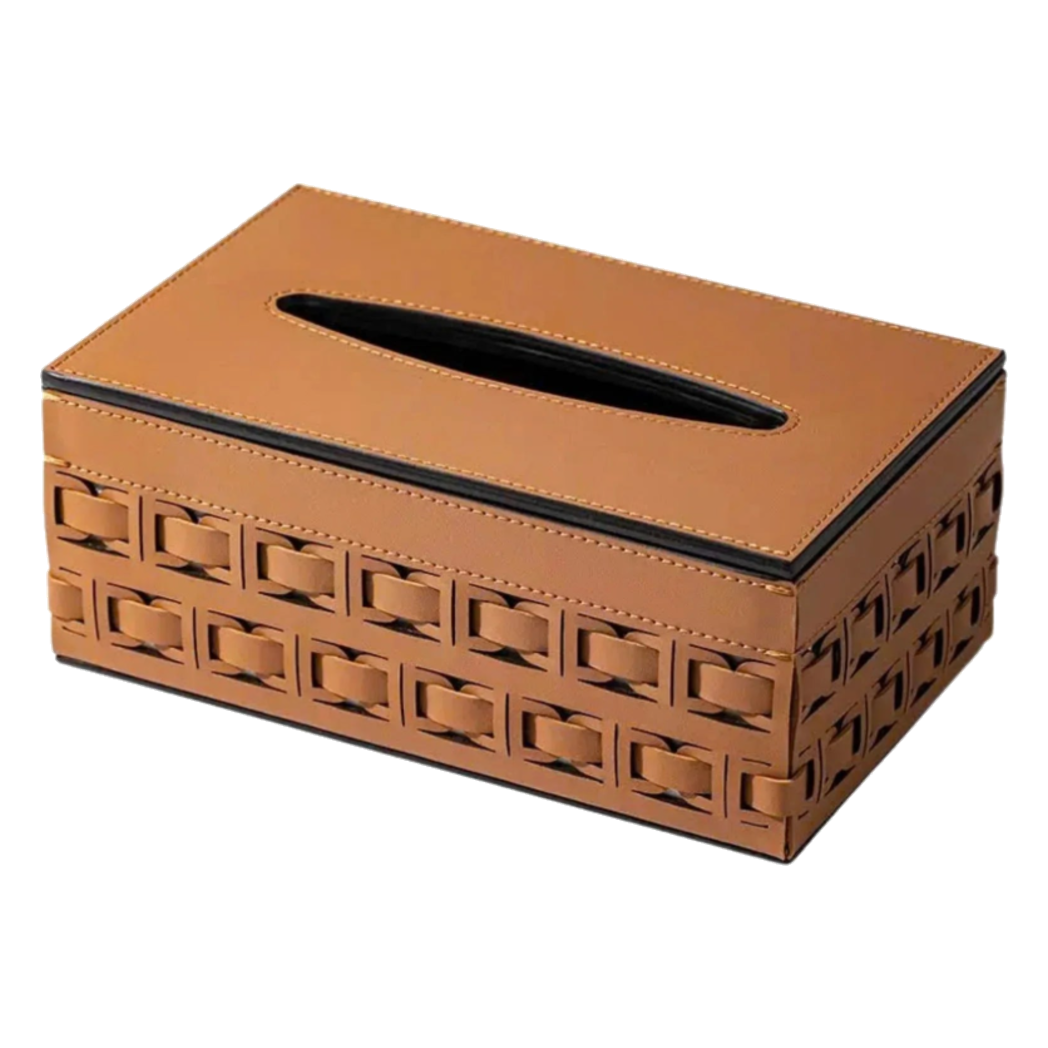 Maison Couture - Hộp Khăn Giấy Boîte à Mouchoirs Décorative Cognac 13.5 × 21-HỘP KHĂN GIẤY-CẬU HAI HOME DECOR