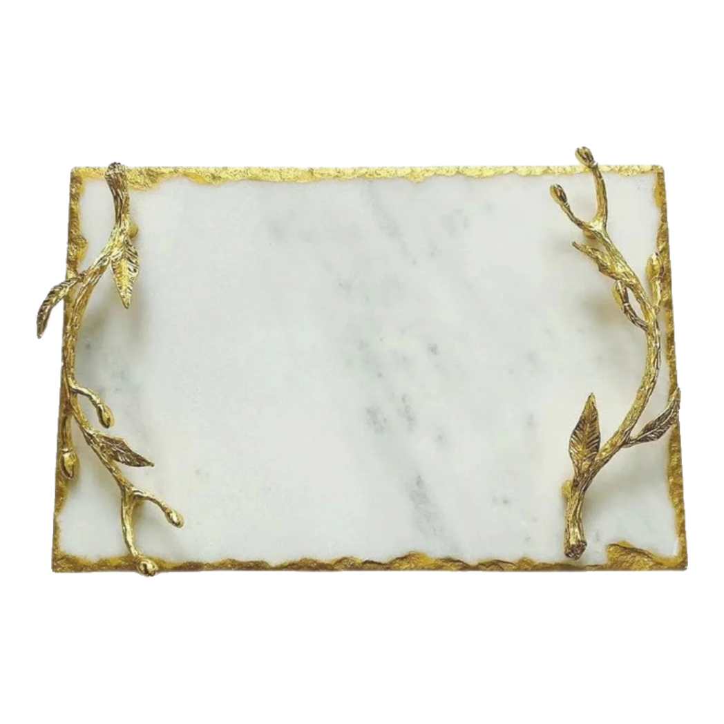 Metropolitan Elite - Manhattan Urban Gold Luxe Marble Rectangular Trays 20x30