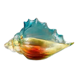 Arc-En-Ciel Shell Petit Handcrafted Decorative Glass Trays 23.5 ×12.5