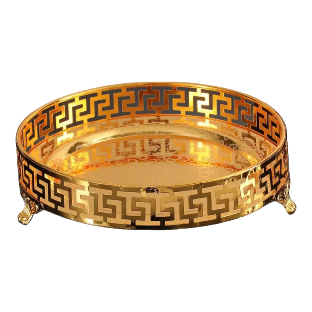 Round Tray Babylon Persian Greek Key D25