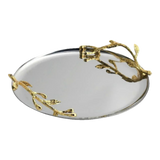 Elysian Couture - Platinum Branche D’Olivier Round Fruit Platter D28