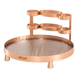Khay Tròn Phòng Tắm Bàn Trang Điểm - Champagne Luxe - Waterproof Vanity Organizers 23cm-KHAY TRANG TRÍ-Đối tác tại Trung Quốc theo từng đơn đặt hàng-CẬU HAI HOME DECOR