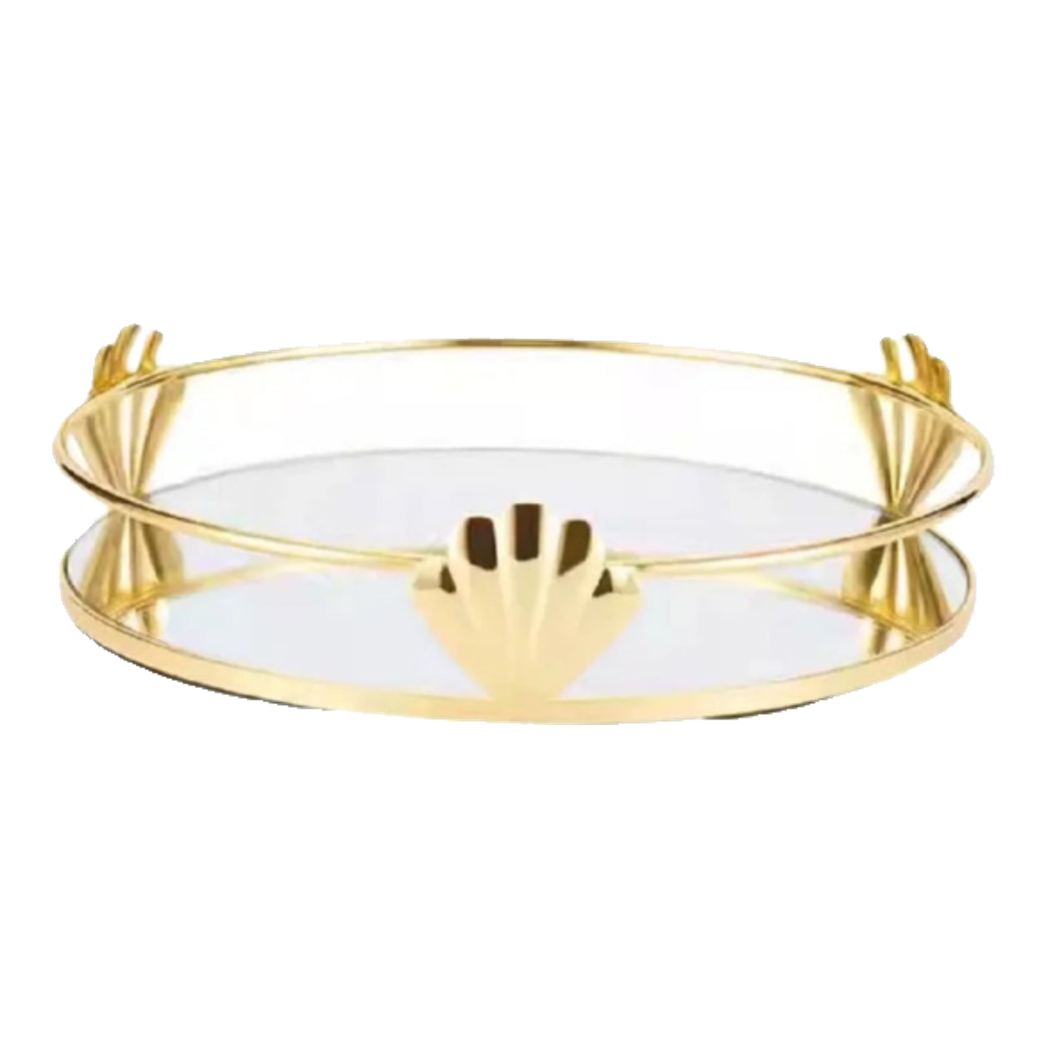 Haute Folie - Pearl Reflection Dressing Table Mirrored Round Tray 20cm