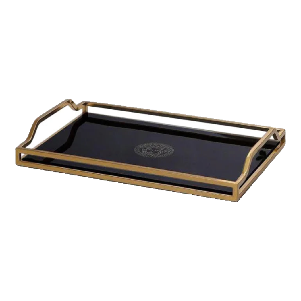 Medusa Black Mirror Rectangular Tray V.Class 38x25