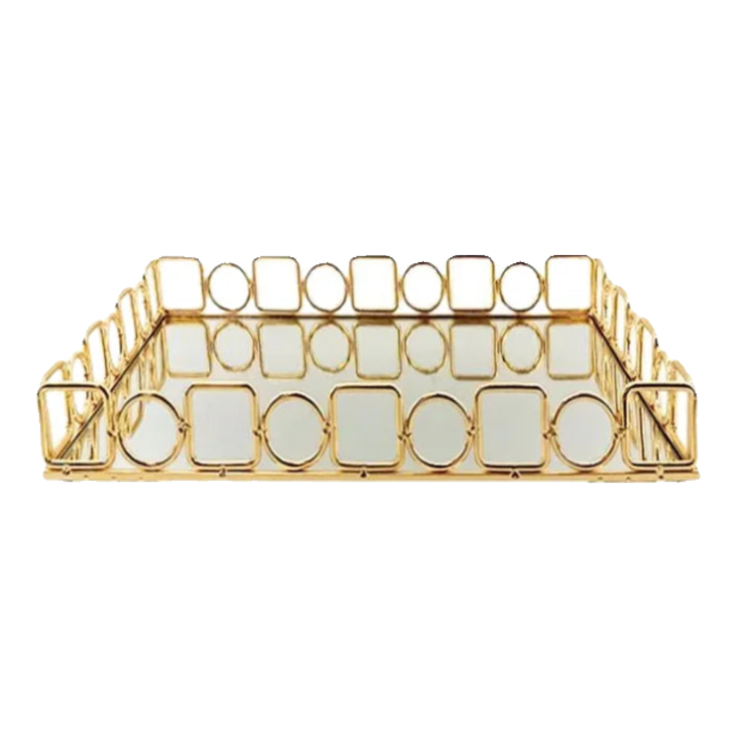 Buckingham Rectangular Mirror Tray Size M Ss25