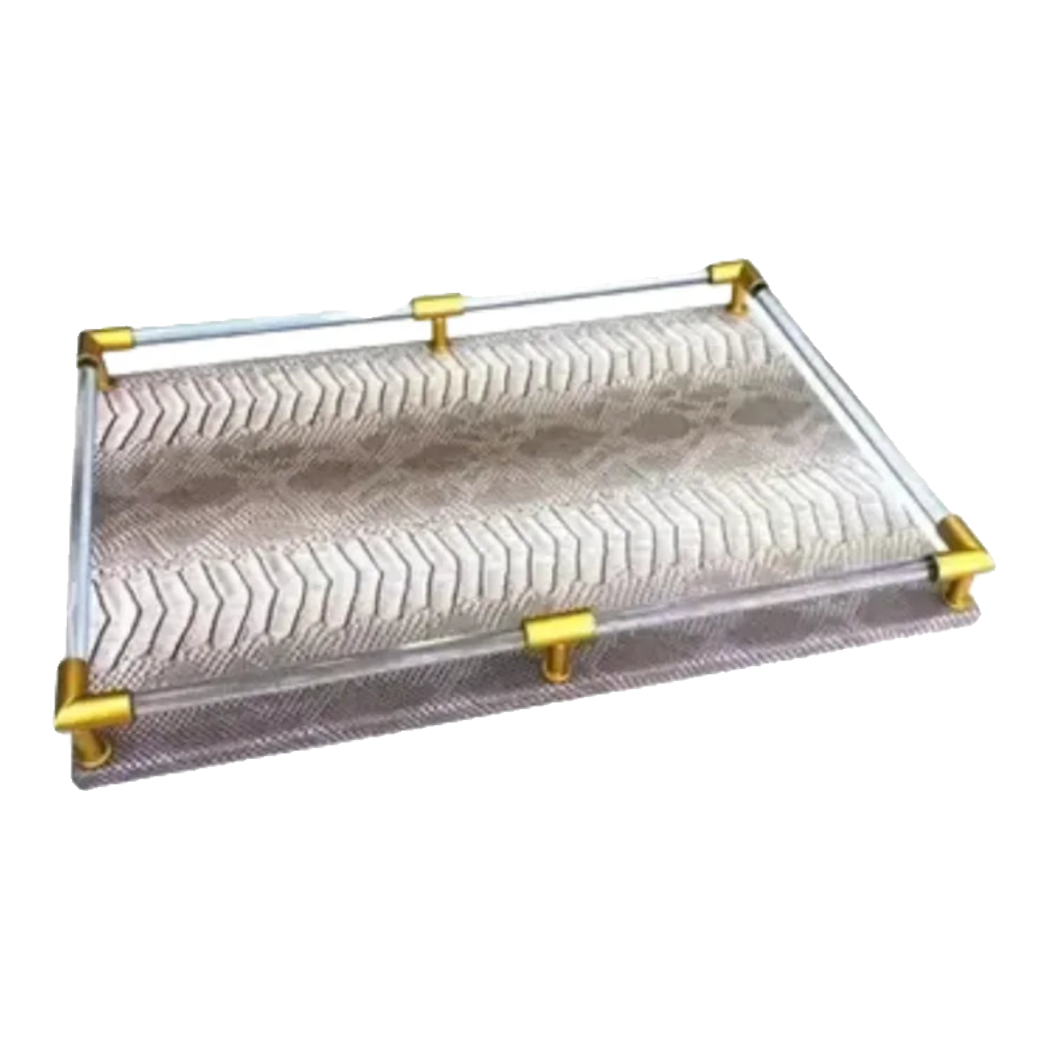 Maison Couture - Peau De Vipère Premium Rectangular Leather Tray 48 x 32
