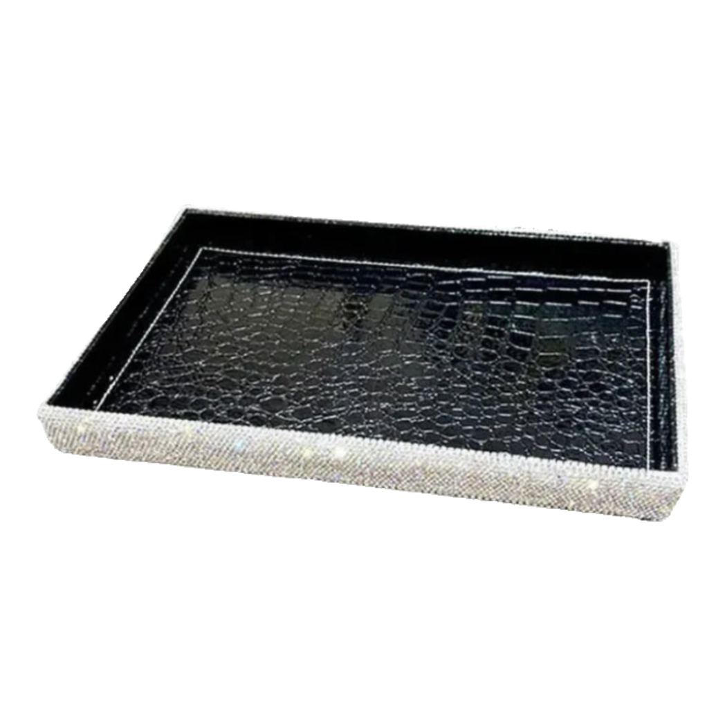 Haute Folie - Premium Croco Diamond Bling Bling Leather Tray
