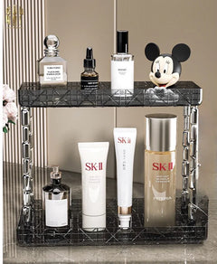 Kệ 2 Tầng Acrylic Runway Module Black Cannage-CẬU HAI HOME DECOR