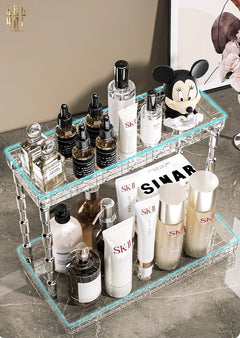 Kệ 2 Tầng Acrylic Runway Module Black Cannage-CẬU HAI HOME DECOR