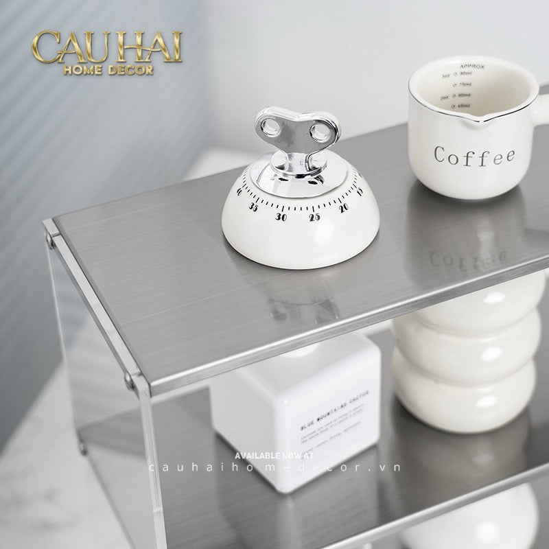 Kệ Acrylic 4 Tầng Metal Velvet Shelf Tiered Organizer 38x13.6x43-KỆ TRANG TRÍ-CẬU HAI HOME DECOR