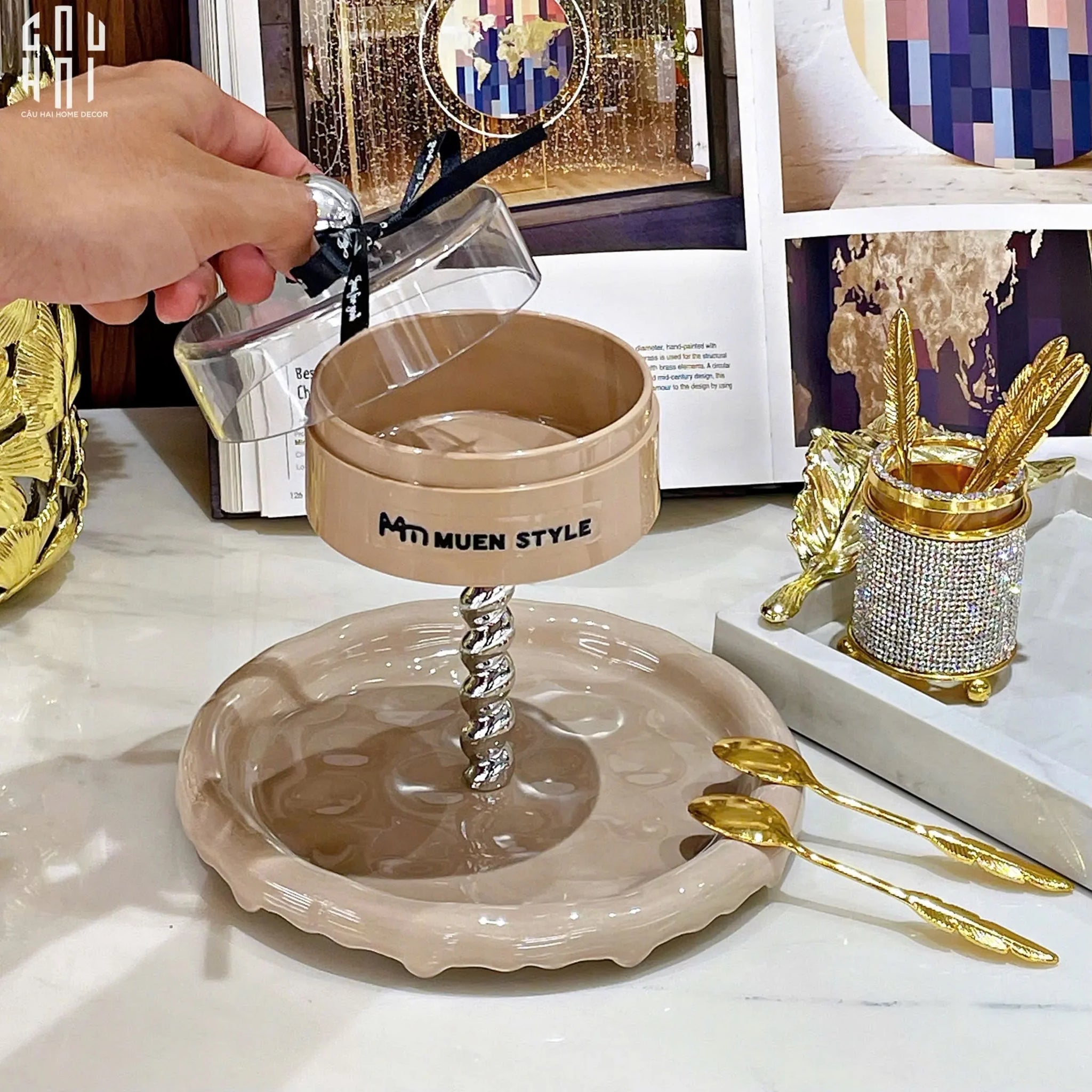 KỆ BÁNH KẸO 2 TẦNG LANEY-CẬU HAI HOME DECOR