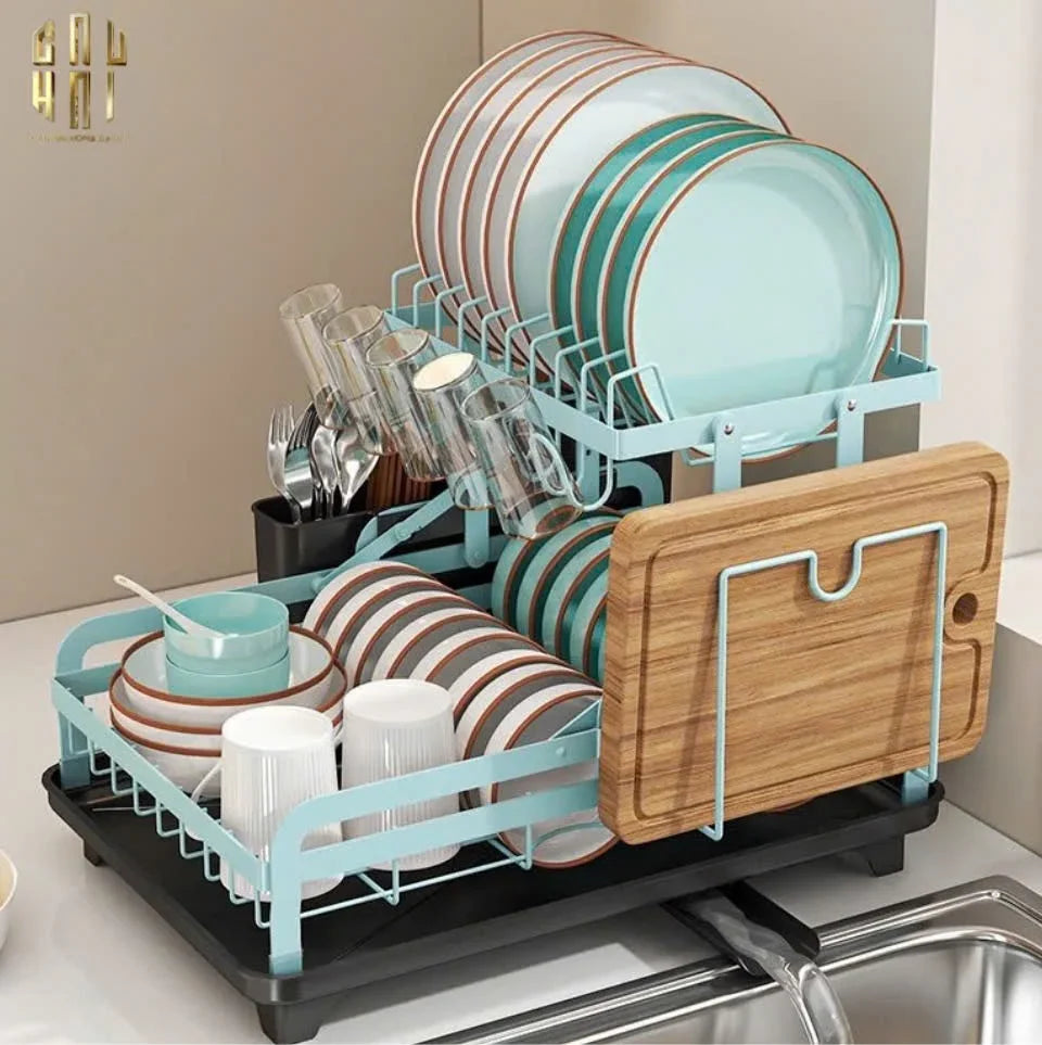 KỆ CHÉN DĨA - MINT-CẬU HAI HOME DECOR