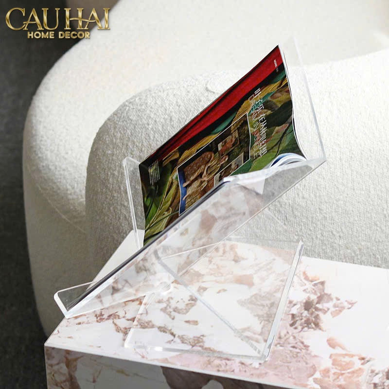 Kệ Giá Đỡ Sách Trang Trí Acrylic Wisdom Minimalism Book Stand 39x31x19-KỆ TRANG TRÍ-Đối tác tại Trung Quốc theo từng đơn đặt hàng-CẬU HAI HOME DECOR