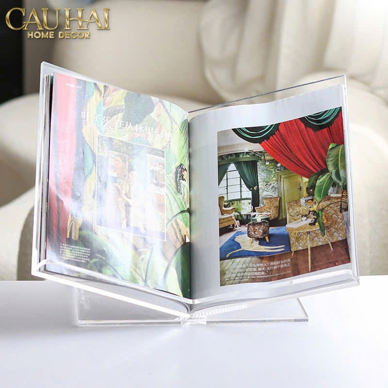Kệ Giá Đỡ Sách Trang Trí Acrylic Wisdom Minimalism Book Stand 39x31x19-KỆ TRANG TRÍ-Đối tác tại Trung Quốc theo từng đơn đặt hàng-CẬU HAI HOME DECOR