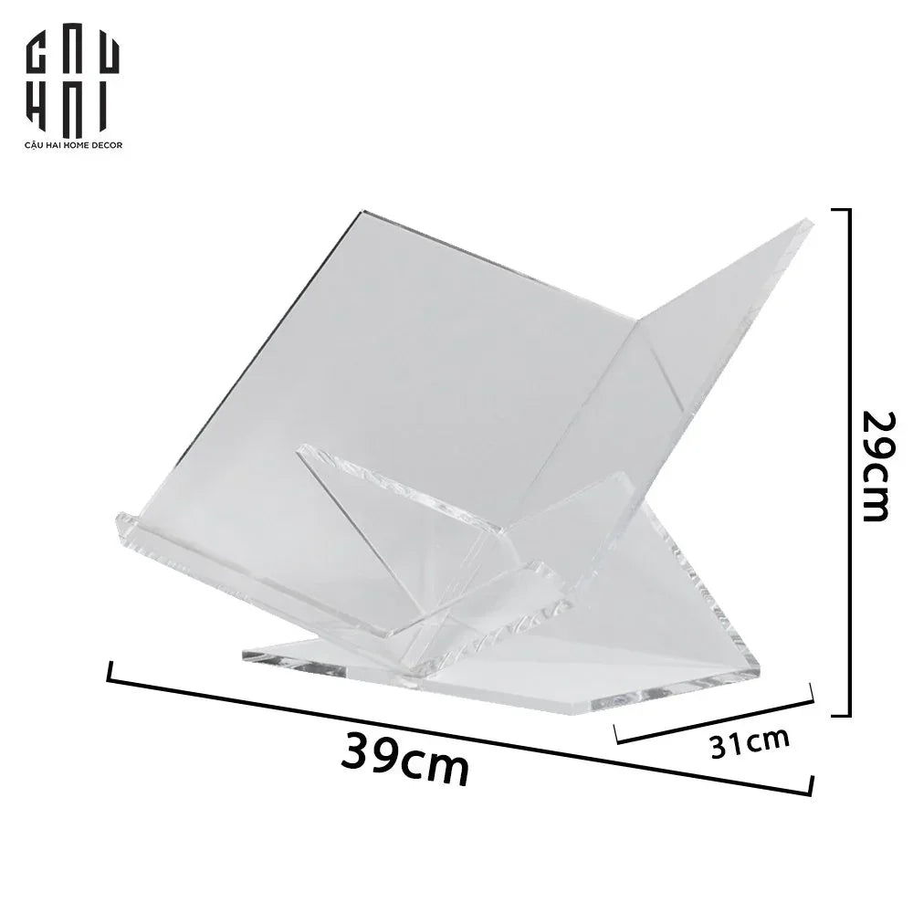 Kệ Giá Đỡ Sách Trang Trí Acrylic Wisdom Minimalism Book Stand 39x31x19-CẬU HAI HOME DECOR
