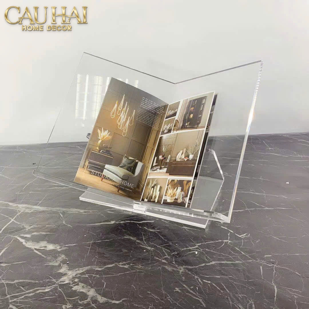 Kệ Giá Đỡ Sách Trang Trí Acrylic Wisdom Minimalism Book Stand 39x31x19-KỆ TRANG TRÍ-Đối tác tại Trung Quốc theo từng đơn đặt hàng-CẬU HAI HOME DECOR