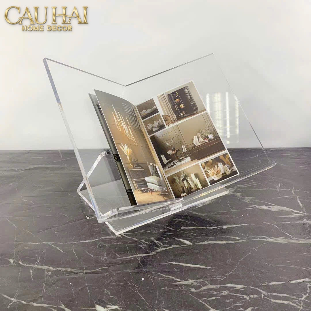 Kệ Giá Đỡ Sách Trang Trí Acrylic Wisdom Minimalism Book Stand 39x31x19-KỆ TRANG TRÍ-Đối tác tại Trung Quốc theo từng đơn đặt hàng-CẬU HAI HOME DECOR