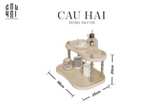 Kệ Mỹ Phẩm 2 Tầng Silver Spakling-CẬU HAI HOME DECOR