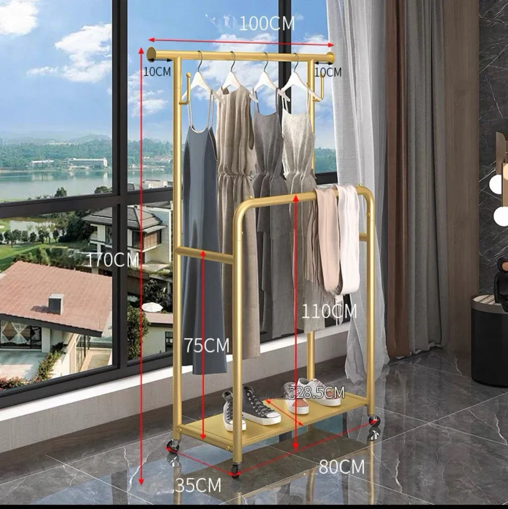 KỆ TREO QUẦN ÁO NANO GOLD - 100/170-CẬU HAI HOME DECOR