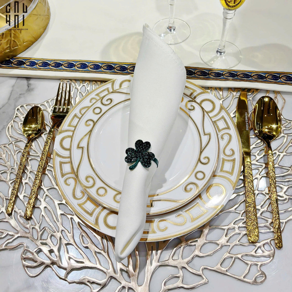 Khăn Ăn - Silk Napkin White Maison-KHĂN ĂN-CẬU HAI HOME DECOR