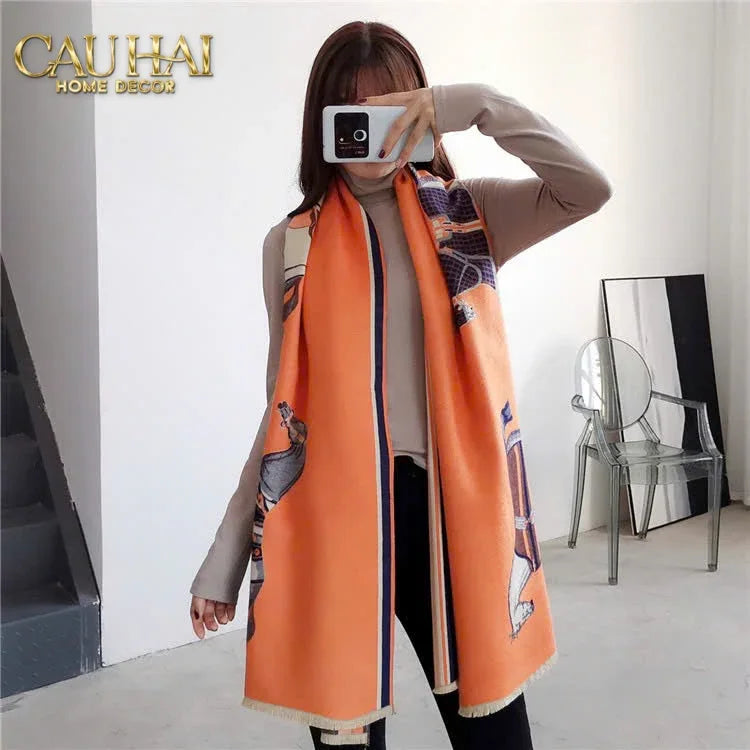 Khăn Cashmere Couture Grand Galop 65x180-CẬU HAI HOME DECOR