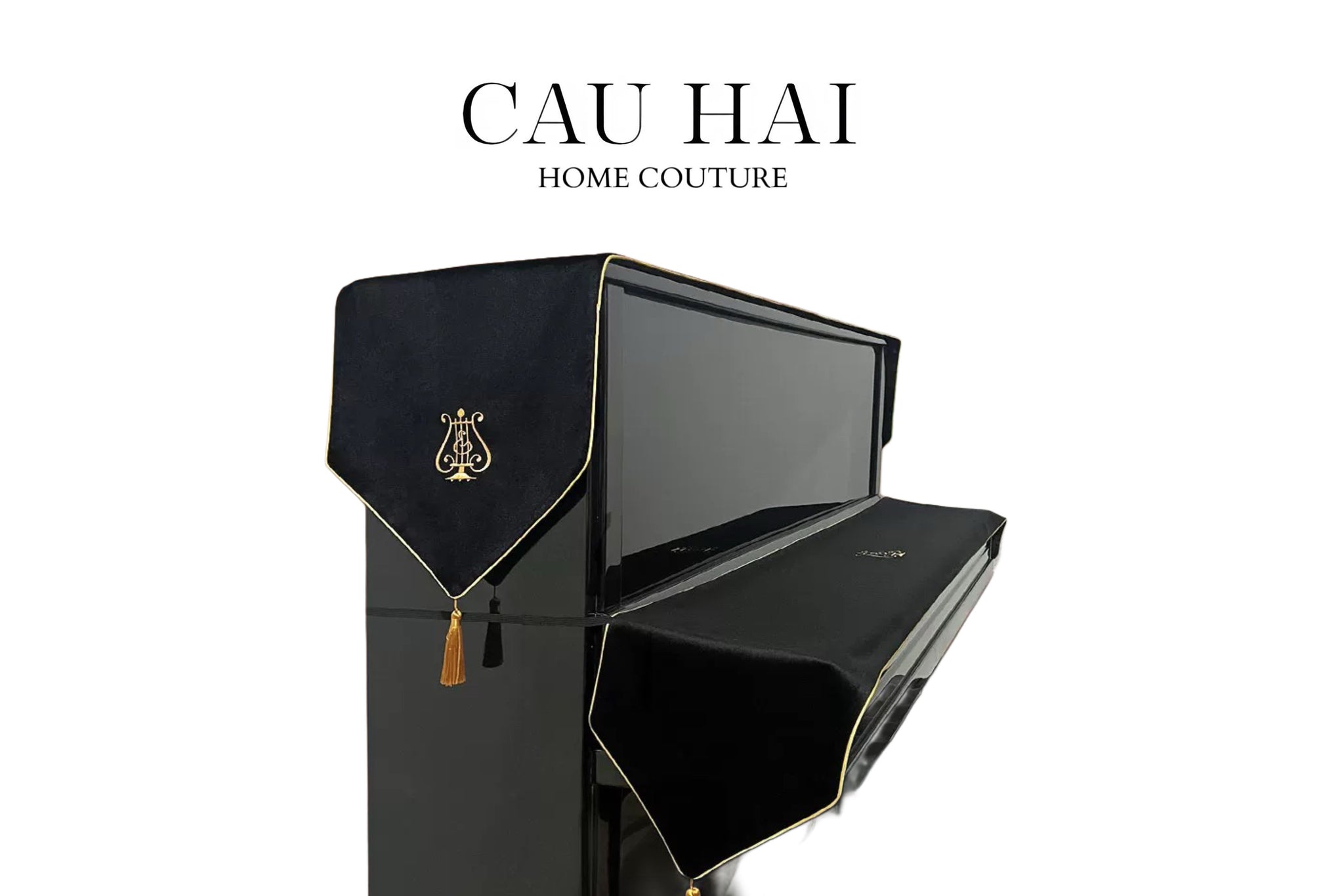 KHĂN PHỦ PIANO STEINWAY PHANTOM VELVET D'OR RUNNER 36X225-CẬU HAI HOME DECOR